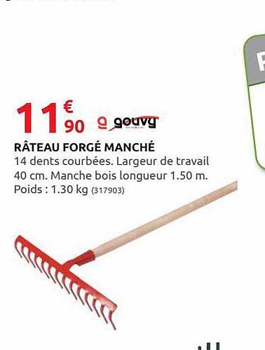 râteau forgé manché gouvg