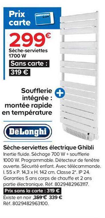 sèche-serviettes électrique ghibli deLonghi