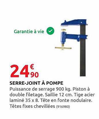 Serre-joint à Pompe