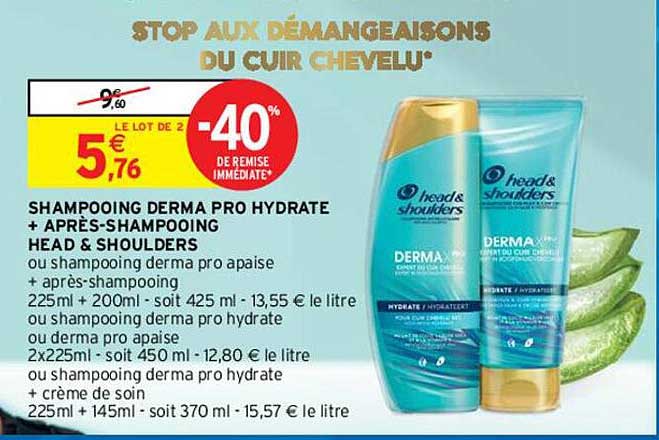 shampooing derma pro hydrate + après-shampooing head & shoulders