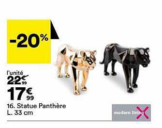 statue panthère l. 33 cm modern living