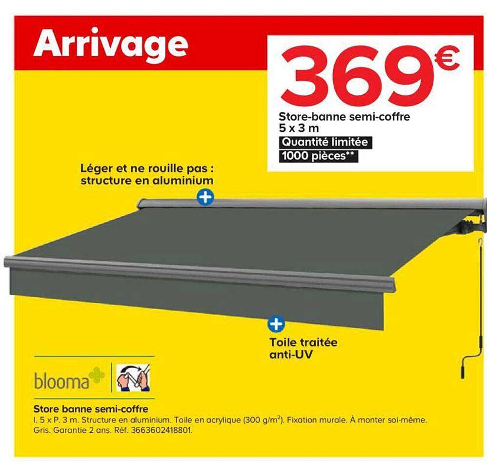 store banne semi-coffre blooma