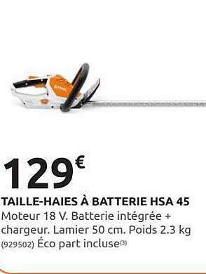 taille-haies à batterie hsa 45
