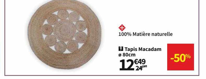 tapis macadam ø 80 cm