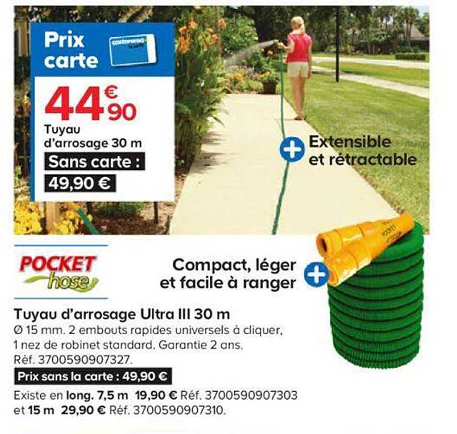 tuyau d'arrosage ultra III 30 m pocket hose