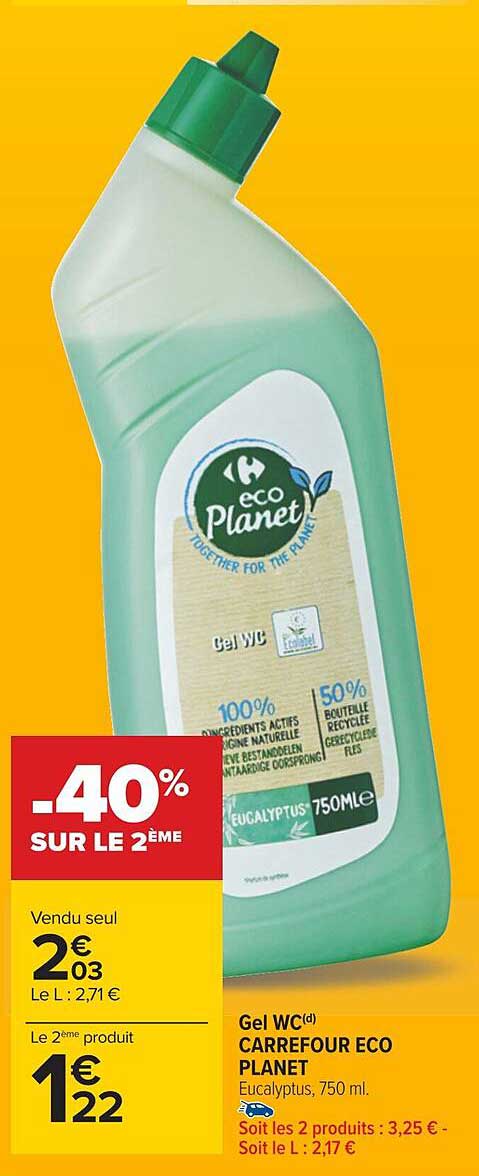 gel wc carrefour eco planet