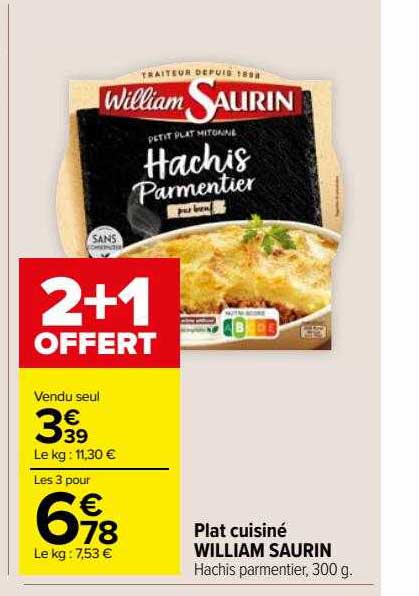 Plat Cuisiné William Saurin