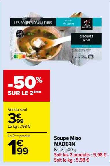 soupe miso madern