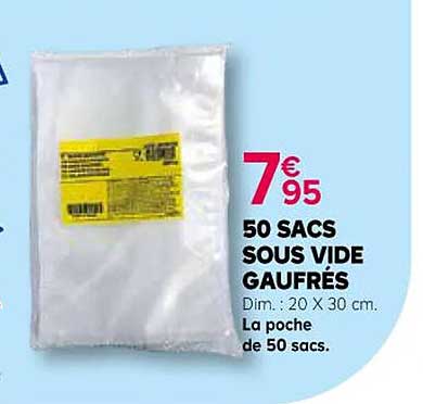 50 sacs sous vide gaufrés