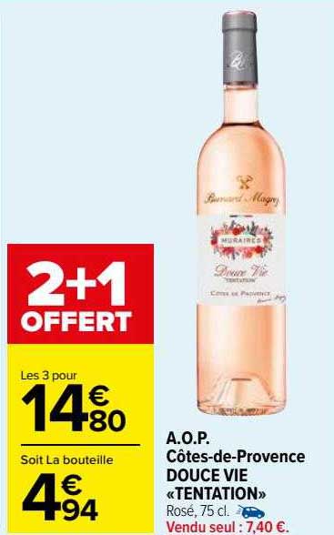 a.o.p. côtes-de-provence douce vie «tentation»