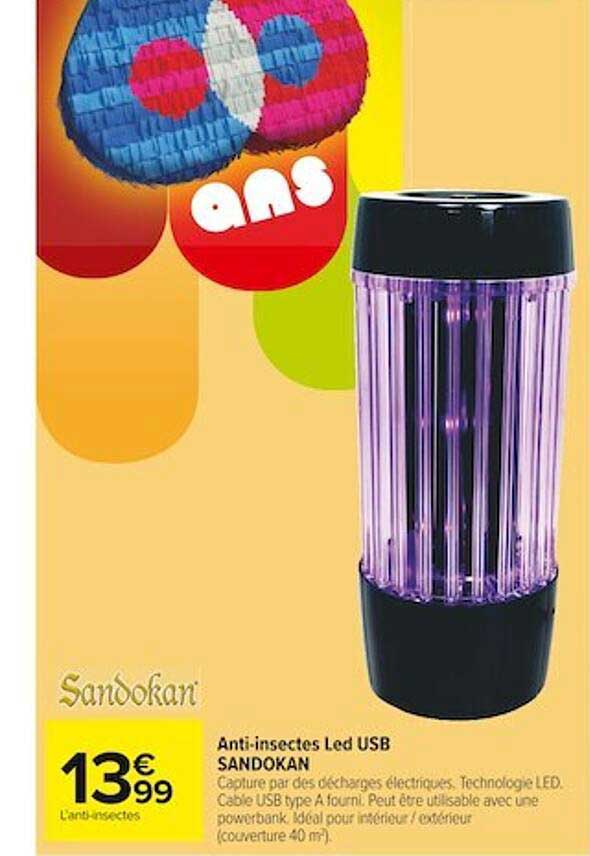 anti-insectes led usb sandokan