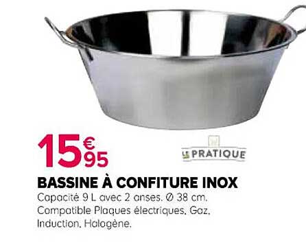 Bassine à Confiture Inox Le Pratique