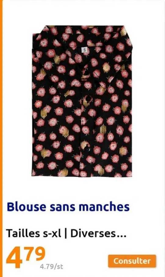 blouse sans manches