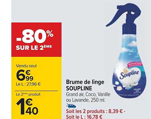 brume de linge soupline