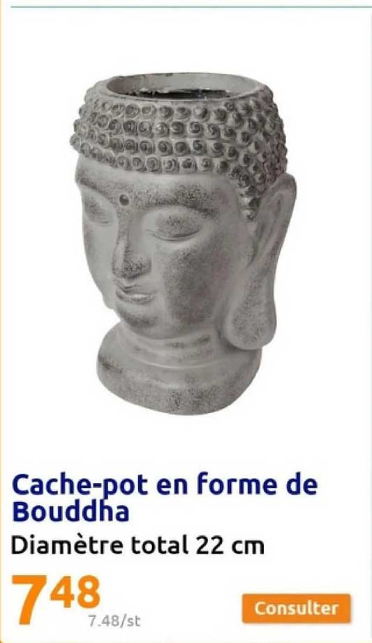 cache-pot en forme de bouddha