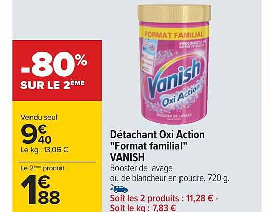 détachant oxi action "format familial" vanish
