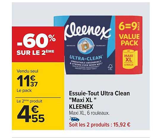 essuie-tout ultra clean "maxi xl" kleenex