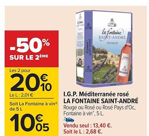 i.g.p. méditerranée rosé la fontaine saint-andré