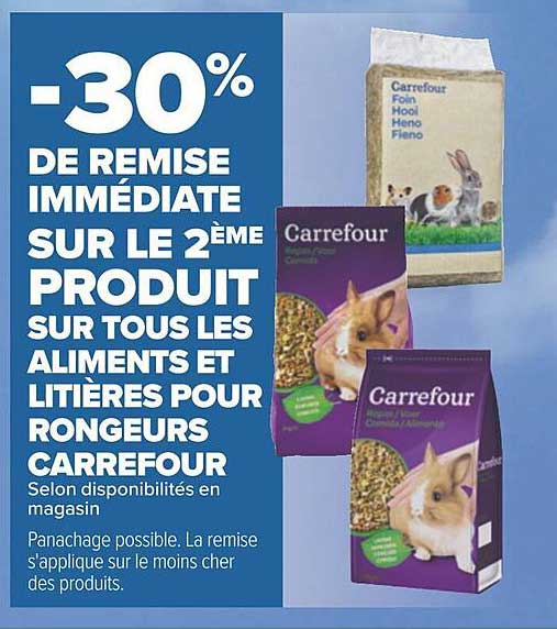 les aliments et litières pour rongeurs carrefour