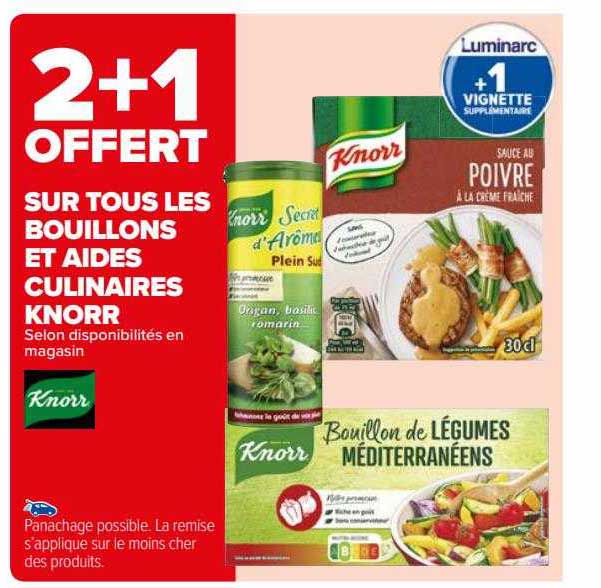 les bouillons et aides culinaires knorr