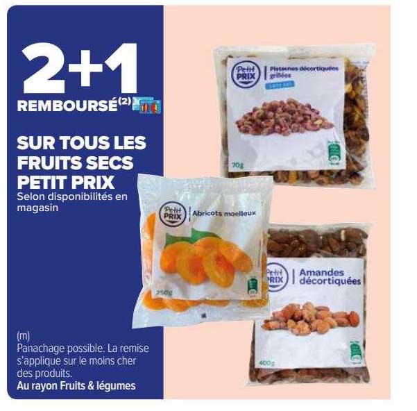 les fruits secs petit prix
