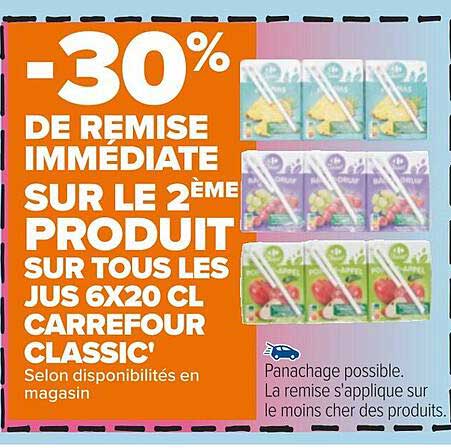Les Jus 6 X 20 Cl Carrefour Classic'