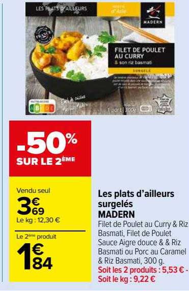 les plats d'ailleurs surgelés madern