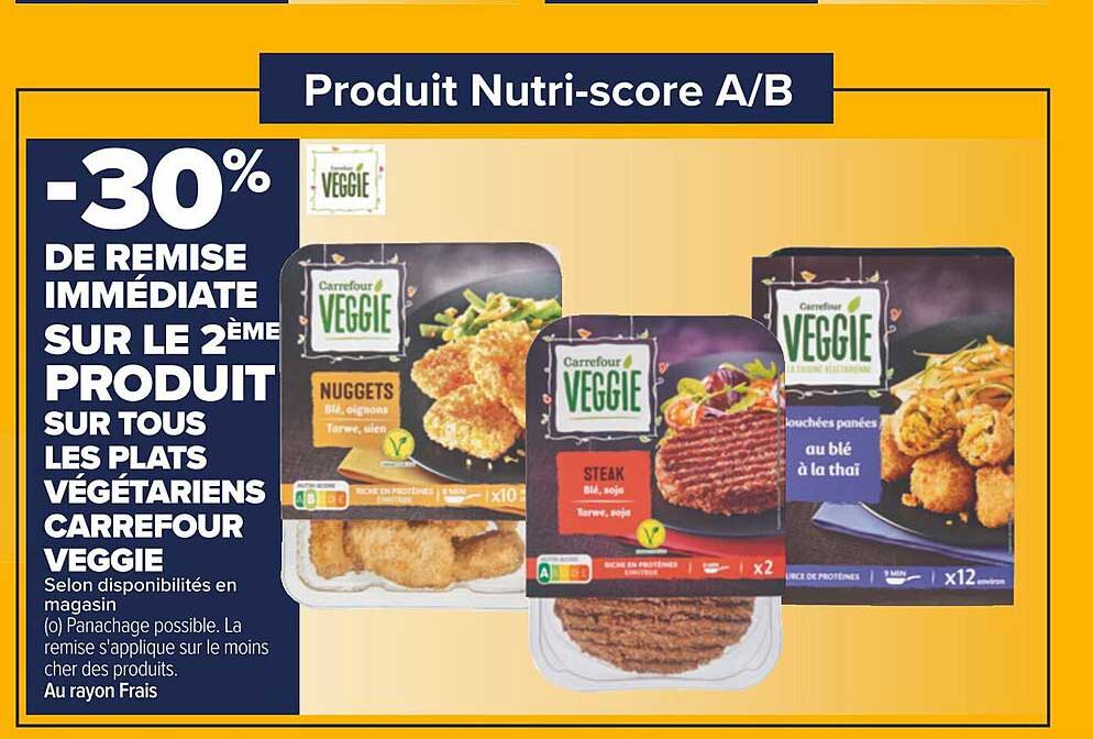 les plats végétariens carrefour veggie