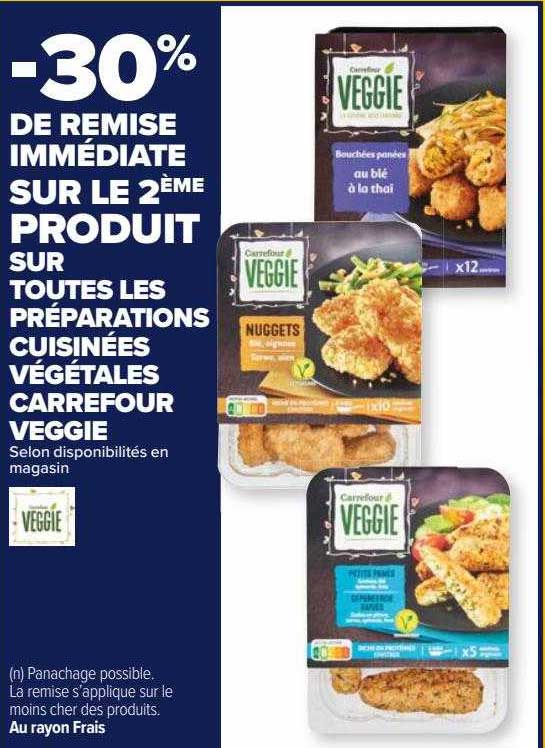 les préparations cuisinées végétales carrefour veggie