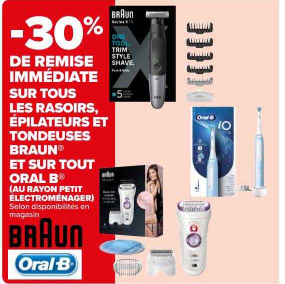 les rasoirs, épilateurs et tondeuses braun et oral b