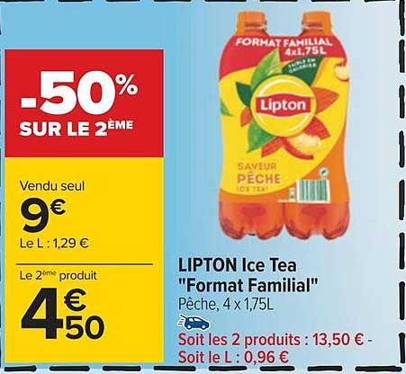 lipton ice tea "format familial"