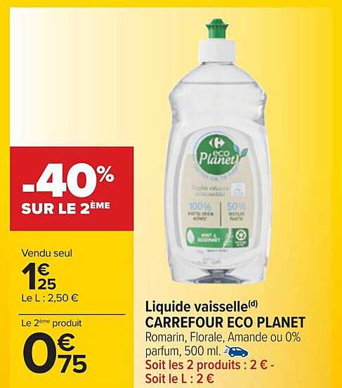 liquide vaisselle carrefoue eco planet