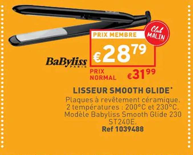 lisseur smooth glide babyliss