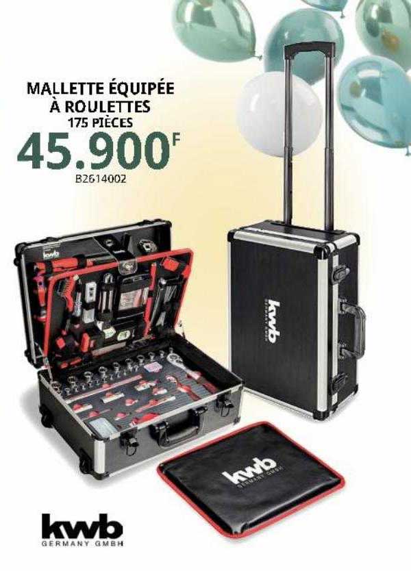 mallette équipée à roulettes kwb