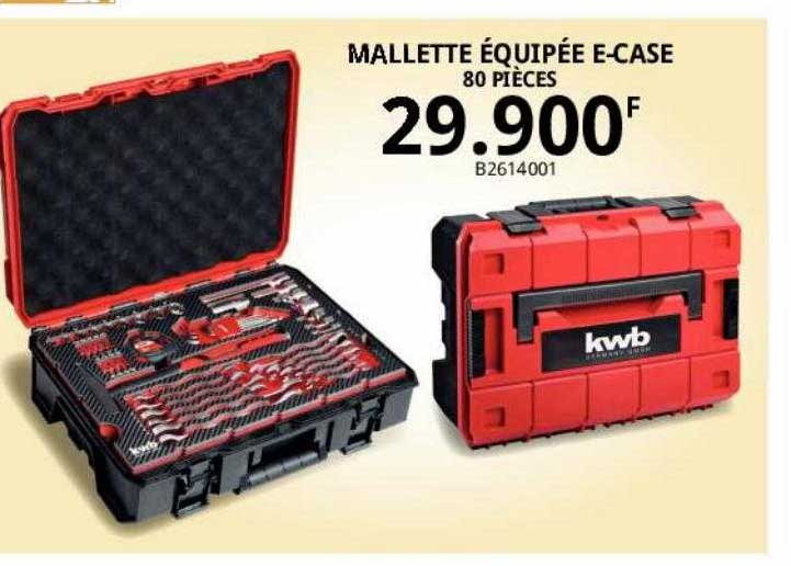 mallette équipée e-case 80 pièces