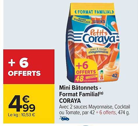 mini bâtonnets-format familial coraya