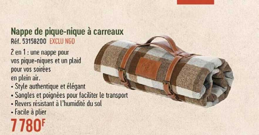nappe de pique-nique à carreaux