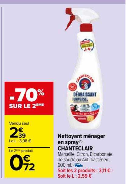 Nettoyant Ménager En Spray Chanteclair