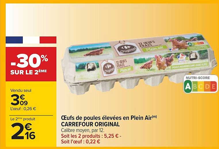 œufs De Poules élevées En Plein Air Carrefour Original