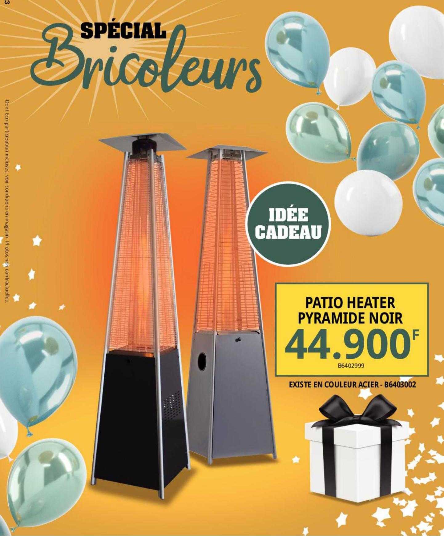 Patio Heater Pyramide Noir