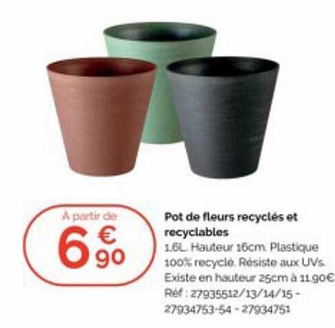 Pot De Fleurs Recyclés Et Recyclables
