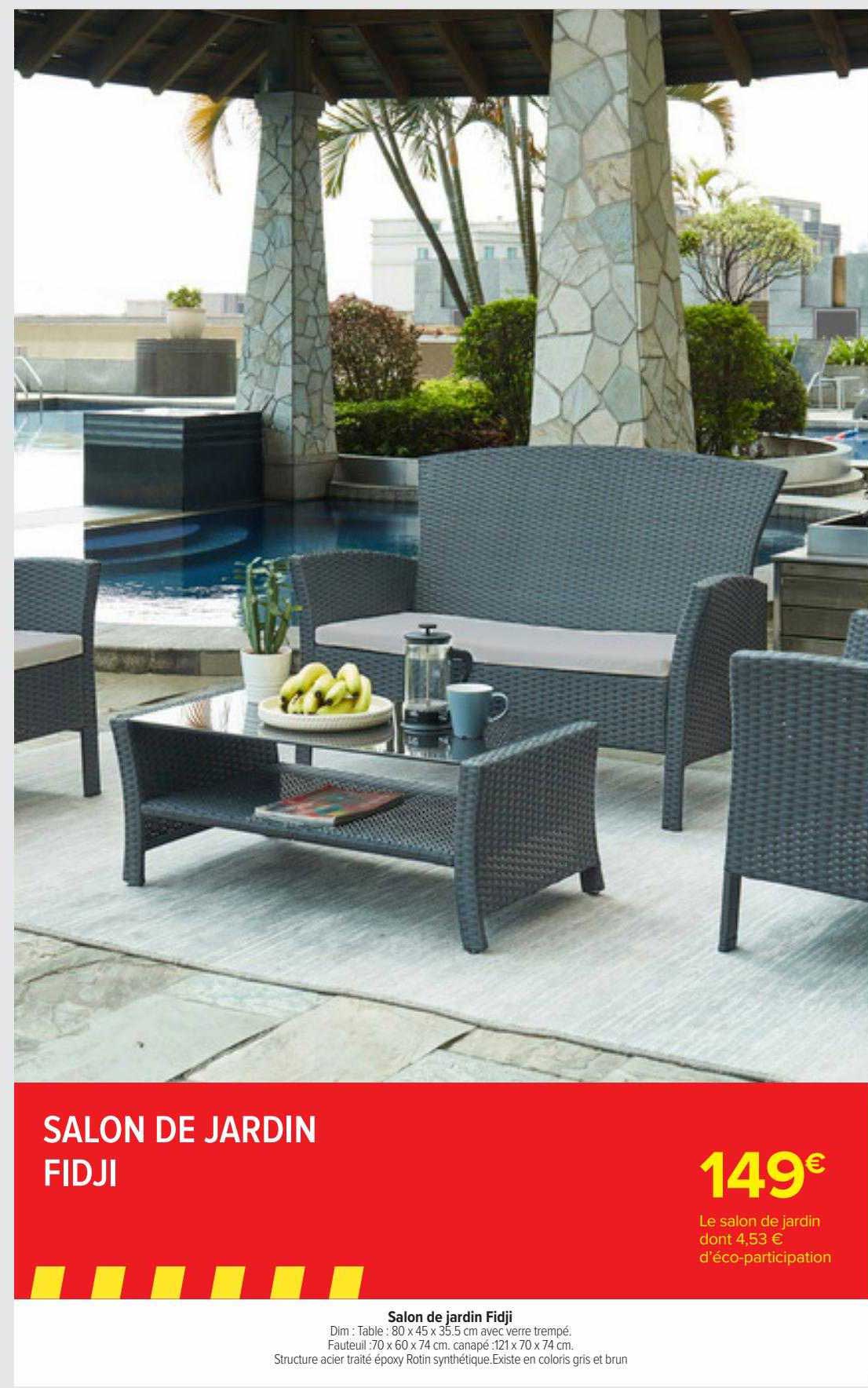 salon de jardin fidji