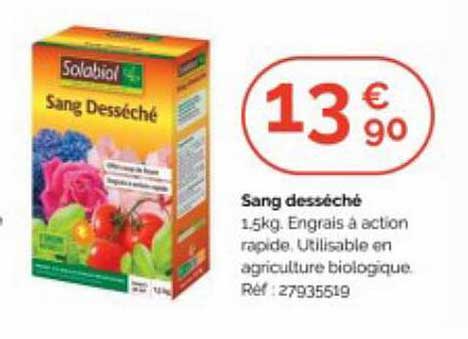 sang desséché solabiol