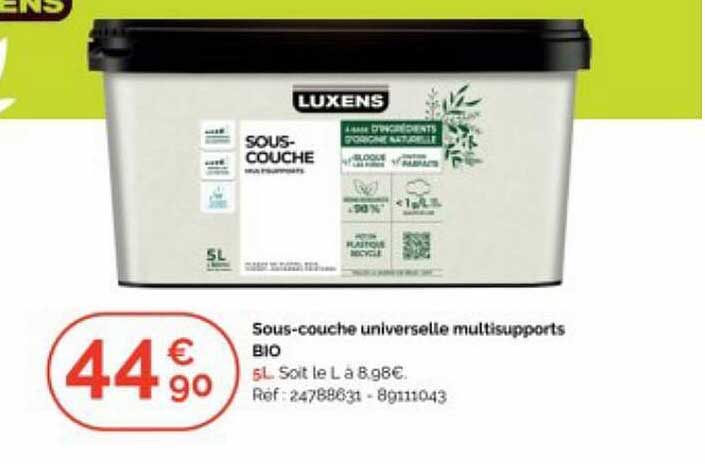 sous-couche universelle multisupports bio luxens