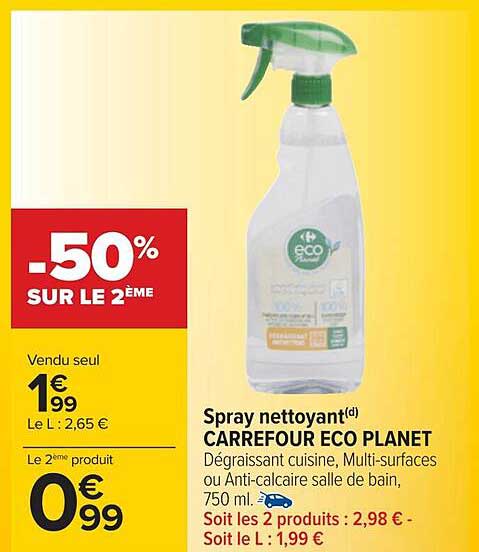 spray nettoyant carrefour eco planet