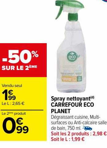 spray nettoyant carrefour éco planet