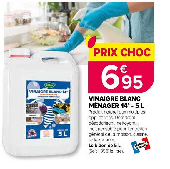 Vinaigre Blanc Ménager 14° - 5l