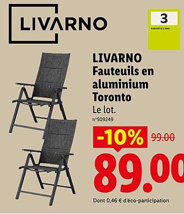LIVARNO Fauteuils en aluminium Toronto