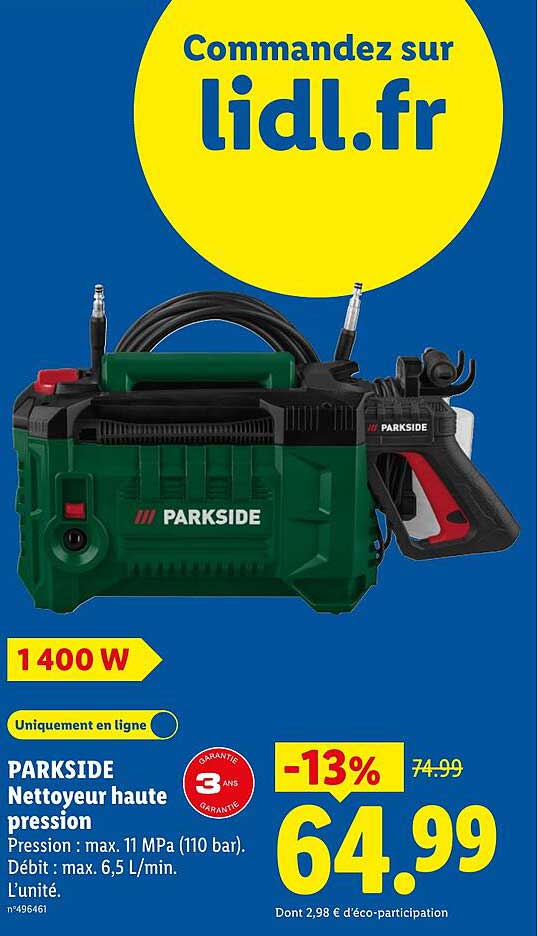 PARKSIDE Nettoyeur haute pression