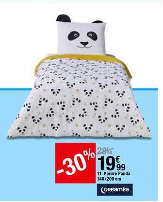 parure panda 140x200 cm dreaméa